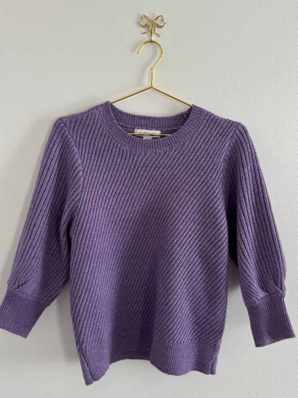 Liz Claiborne Lavender Sweater Large Petite